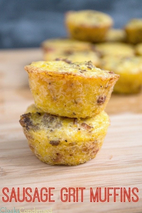 Sausage and Bacon Grits Muffins