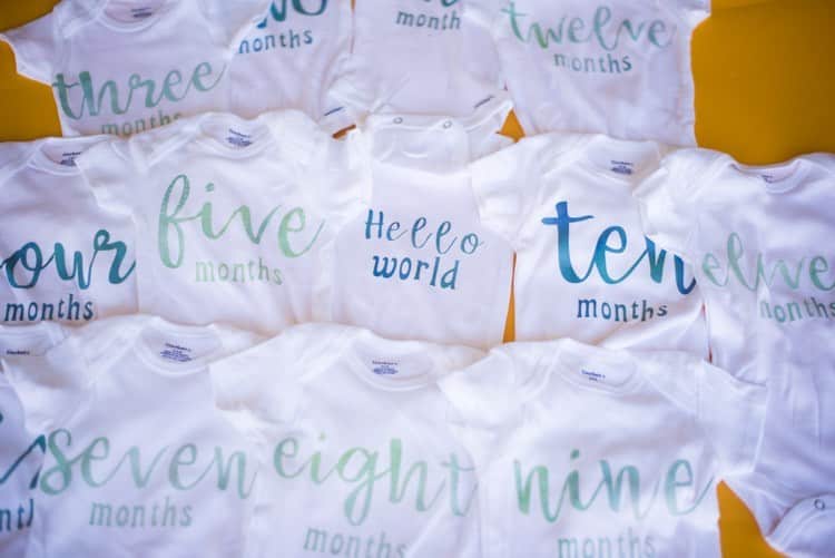 DIY Month by Month Baby Onesies – Cricut Baby Onesies